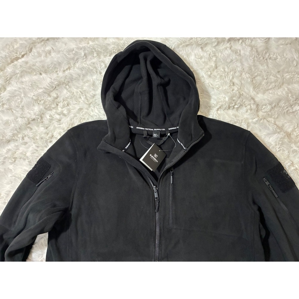 Baerskin Tactical Supply Co Mens Black Fleece Full Zip Hoodie Jacket Lg NWT 4.0 - Picture 3 of 10